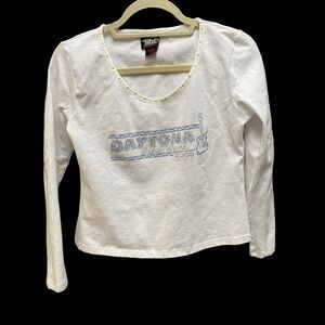 Biker Design Ladies Collection cropped T-shirt 2008 Biker Week Daytona Sz XXL